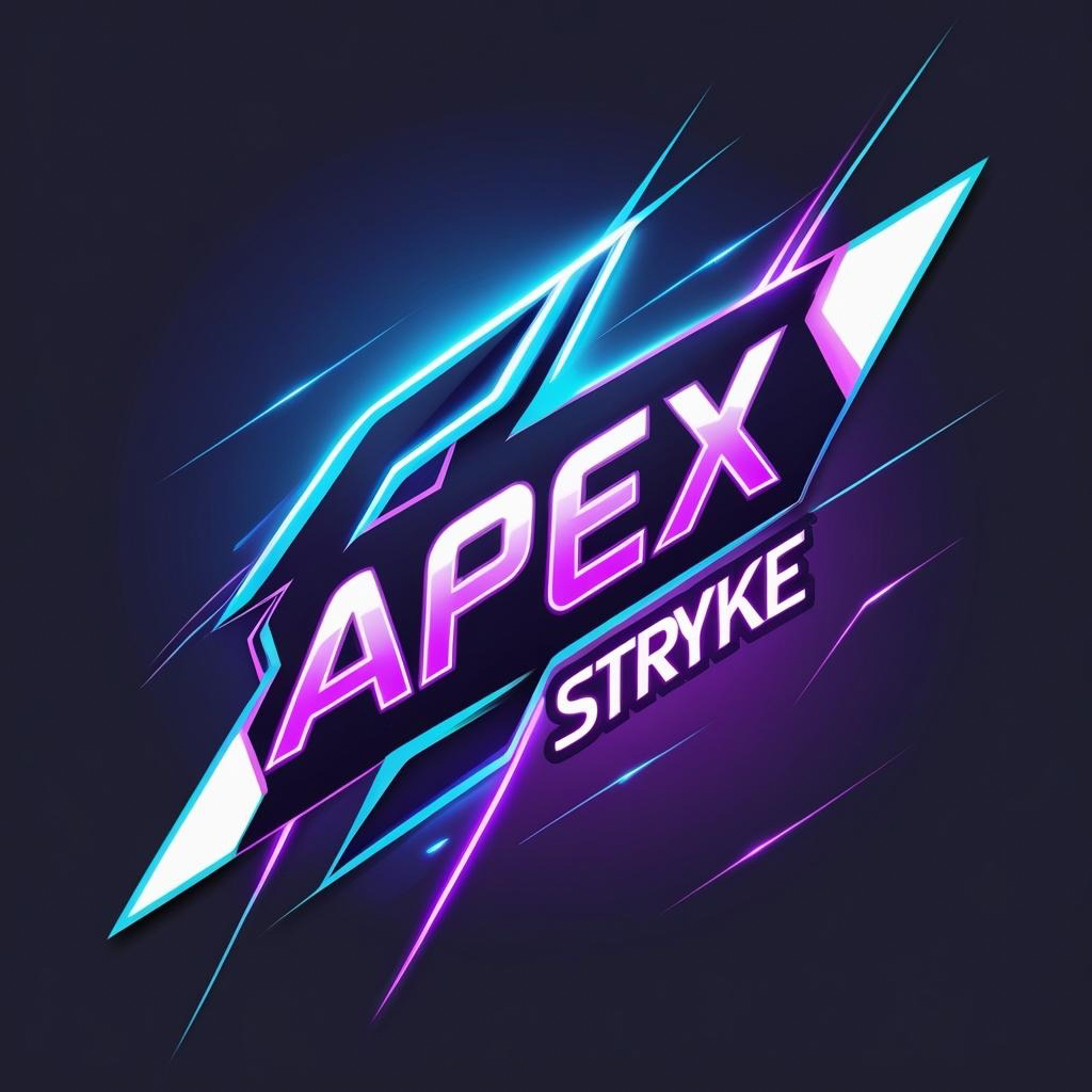 Apex Stryke AI Agents - Futuristic logo with neon accents and digital interface elements, representing innovation and automation.